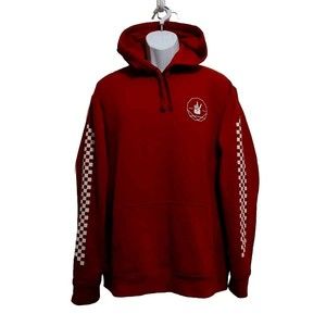 Urban Pipeline Men's checkered Sleeves Pullover Hoodie  Red Kangaroo Pocket L.